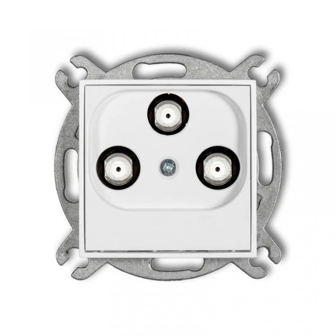 MINI Mechanizm gniazda multimedialnego 3F DATA (Vectra) biały mat 25MGMV - obrazek 1