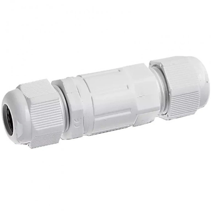 Mufa kablowa z dławikami na kable do 3x1,5mm2 hermetyczna IP68 UV prosta biała V‑TAC - obrazek 1