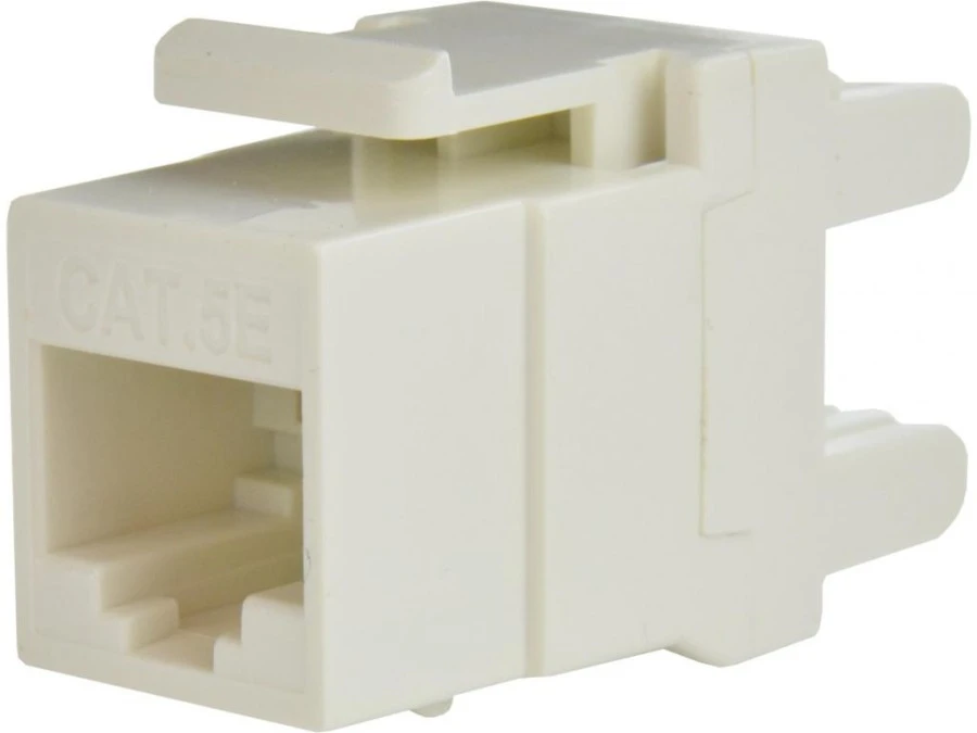 Moduł keystone RJ45 UTP kat.5e nieekranowany tylny montaż biały - obrazek 1