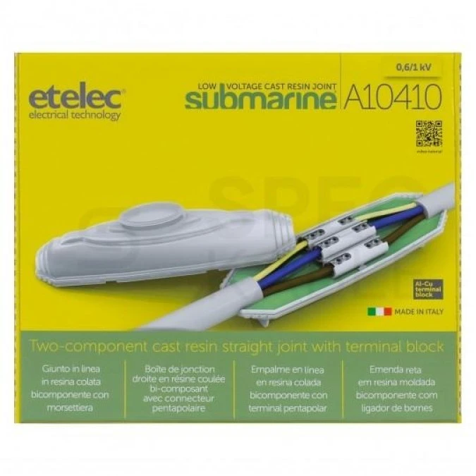 Mufa kablowa żywiczna 5x 1,5‑10mm2 IPX8 0,6/1kV prosta przezroczysta Submarine A - obrazek 1