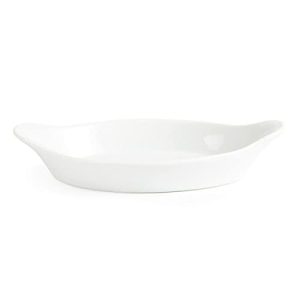 6 x Olympia białe naczynia z owalnymi uszami 289 mm porcelanowe talerze do serwowania bezpieczne w piekarniku 6 x Olympia białe naczynia z owalnymi uszami 289 mm porcelanowe talerze do serwowania bezpieczne w piekarniku
