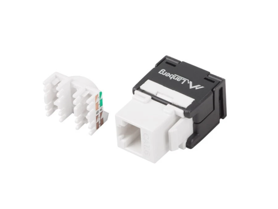 Moduł Keystone RJ45 beznarzędziowy‑LSA 180st UTP kat.6 LANBERG KSU6‑2000 - obrazek 1