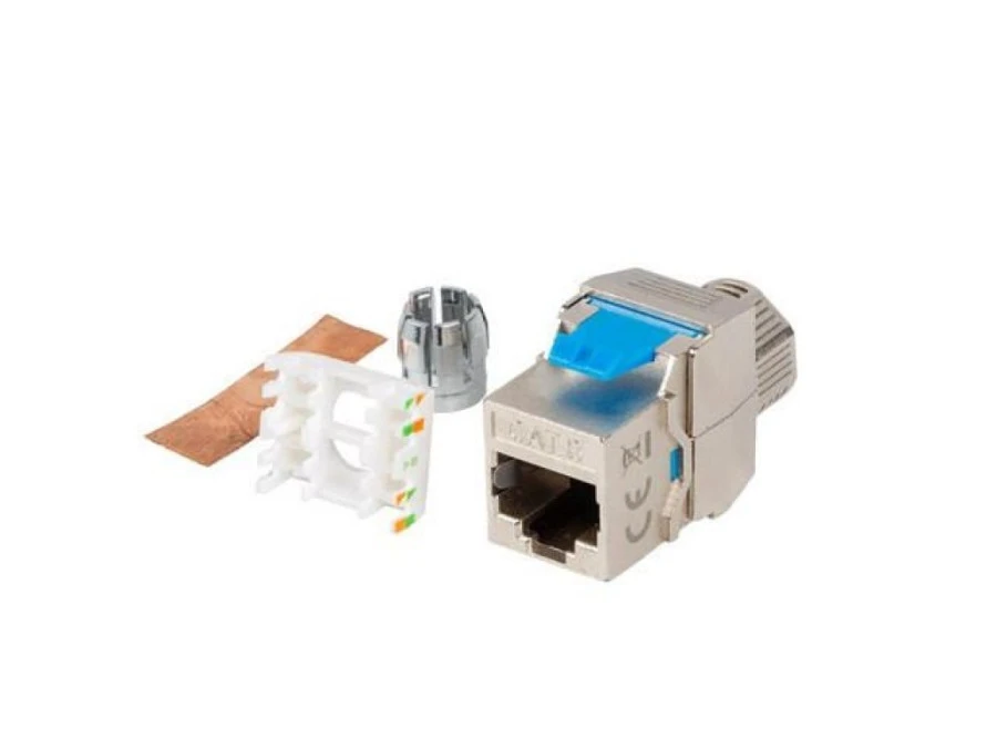 MODUŁ KEYSTONE GNIAZDO BEZNARZĘDZIOWY RJ45 KAT.8.1 FTP LANBERG KSF8‑4000 - obrazek 1