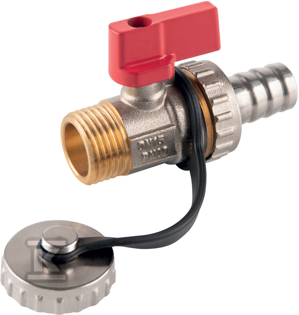 Zawór kulowy czerpalny z dwoma przyłączami 1″, 3/4″, F-Comfort KCD2