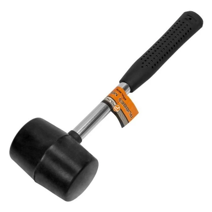 Młotek gumowy z rączką metalową, czarna 450 g (39‑001) - obrazek 1