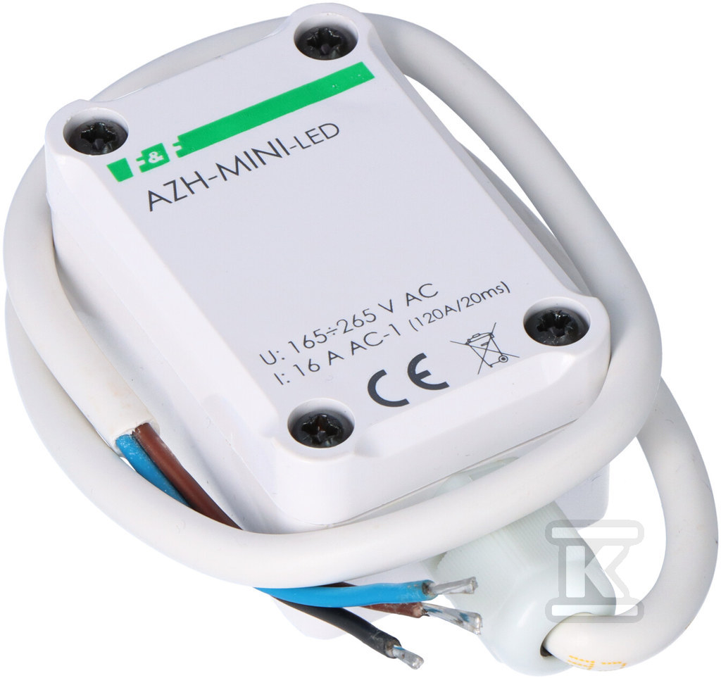 Automat zmierzchowy AZH-MINI-LED z wewnętrznym czujnikiem światłoczułym do załączania oświetlenia LED - obrazek 1