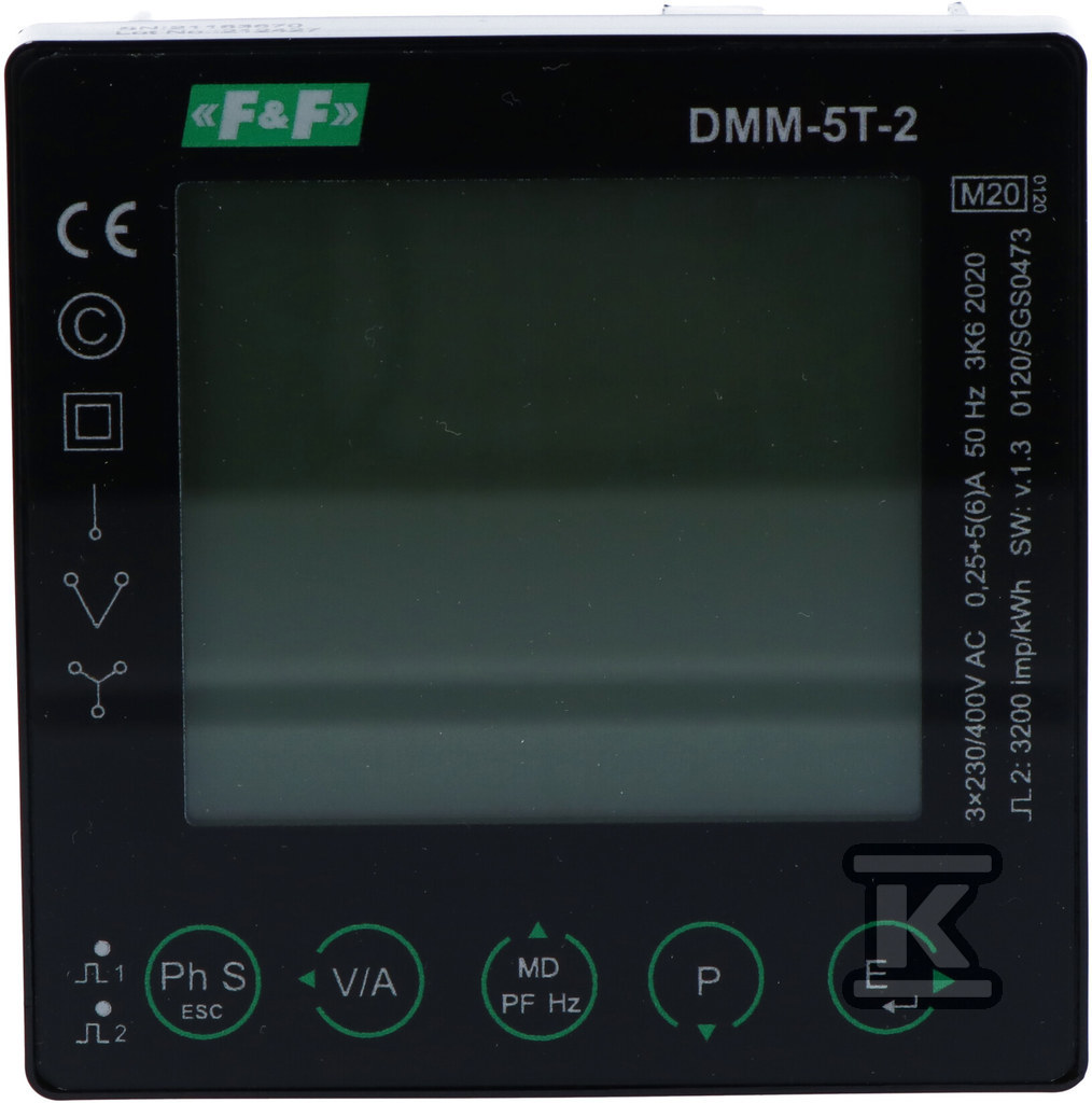 Wielofunkcyjny cyfrowy multimetr wartości parametrów sieci z komunikacją Modbus RTU DMM-5T-2 - obrazek 3
