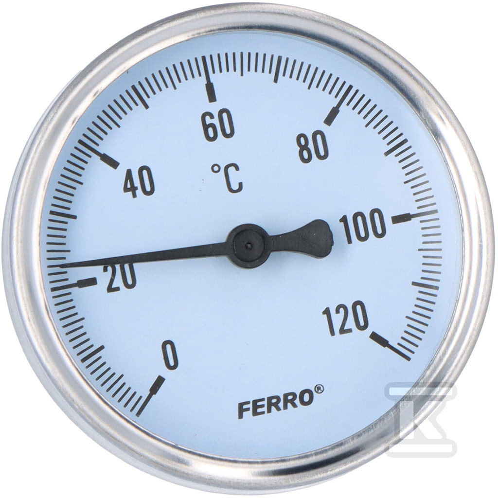 Termometr 63 mm 1/2 cala axialny 0-120°C T63120A