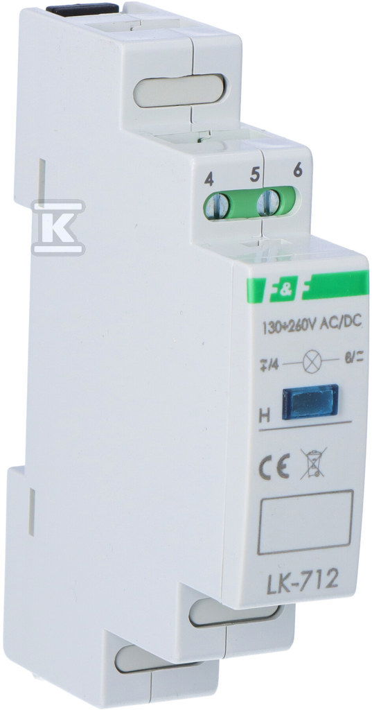 Lampka sygnalizacyjna LK-712 B 1xLED nieb., Un=130÷260V AC/DC LK-712B-130-260V - obrazek 1