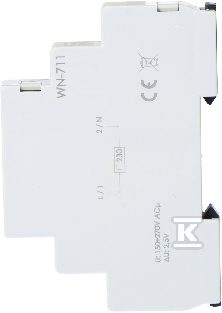 Wskaźnik napięcia WN-711 jednofazowy, zakres: 200÷250V, 1 moduł - obrazek 3