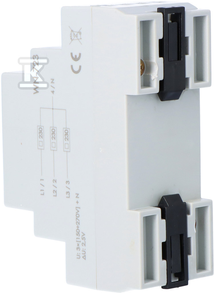 Wskaźnik napięcia WN-723 trójfazowy, zakres: 3x200÷250V, 2 moduły - obrazek 3