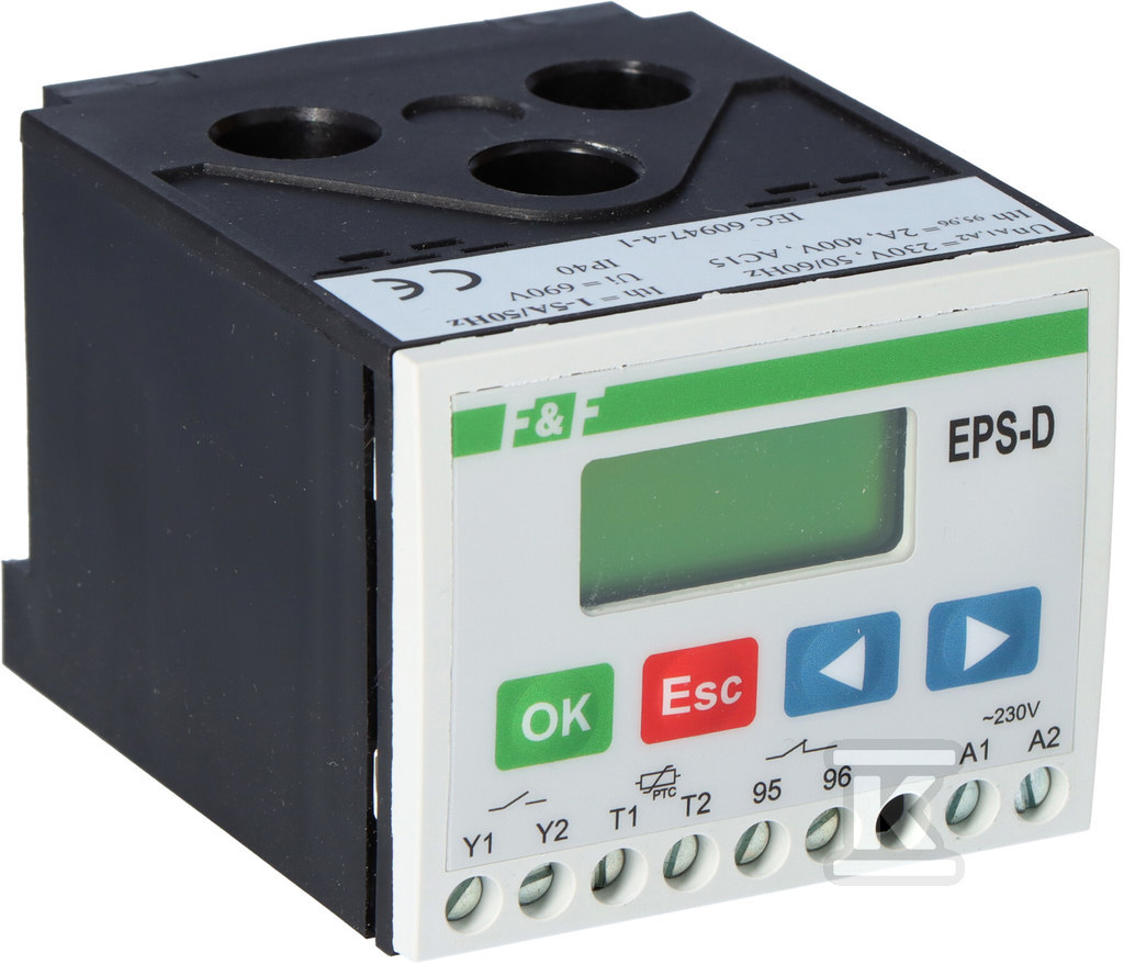 Elektroniczny Przekaźnik silnikowy 5A In=5A Un=230V TH-35 EPS-D 5A