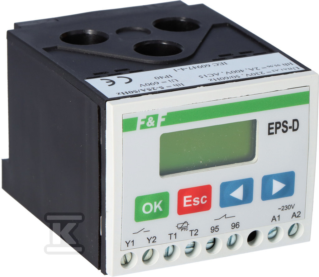 Elektroniczny Przekaźnik silnikowy EPS-D 20 4-25A In=4-25A Un=230V TH-35