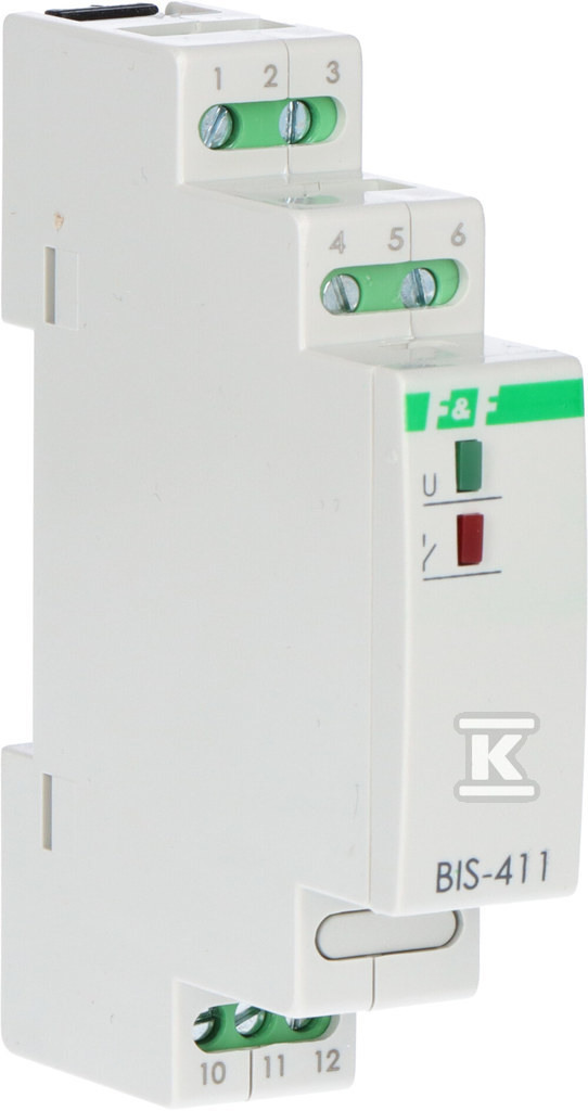 Przekaźnik bistabilny 24V, montaż na szynie DIN BIS-411-24V - obrazek 1