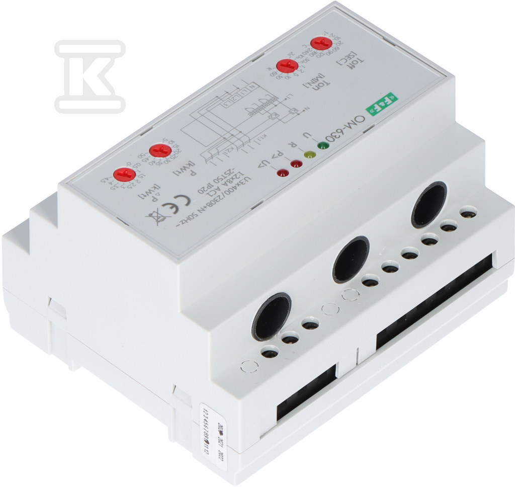 Ogranicznik poboru mocy OM-630 trójfazowy pomiar bezpośredni do 50kW - obrazek 2