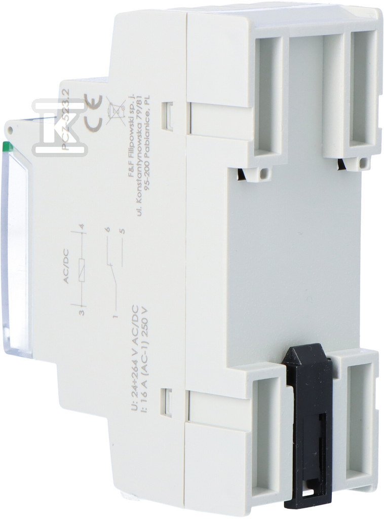 Zegar sterujący programowalny PCZ-523 impulsowy, 2x125 wpisów, styk: 1P, I=16A, 24÷264V AC/DC, 2 moduły - obrazek 3