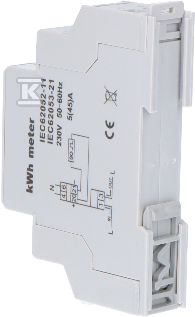 Licznik energii elektrycznej LE-01 - jednofazowy, bębnowy, kl.1, 5(45)A - obrazek 3