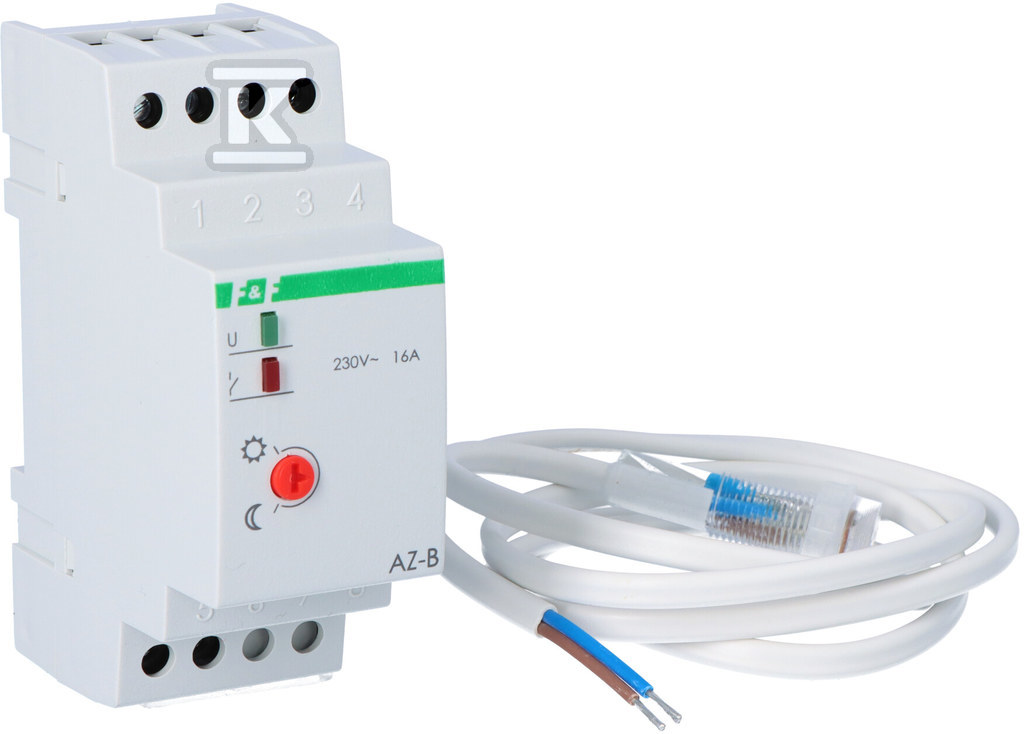 Automat zmierzchowy AZ-B I=16A, zewnętrzna sonda hermetyczna fi 10, 2 moduły