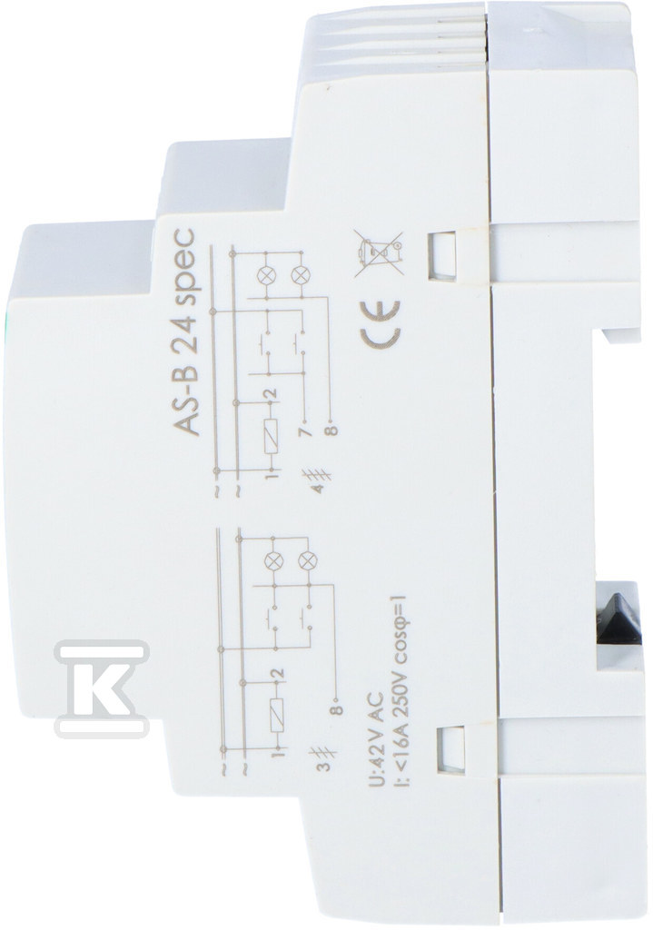 Automat schodowy AS-B24 Un=24V, I=16A, 2 moduły - obrazek 2