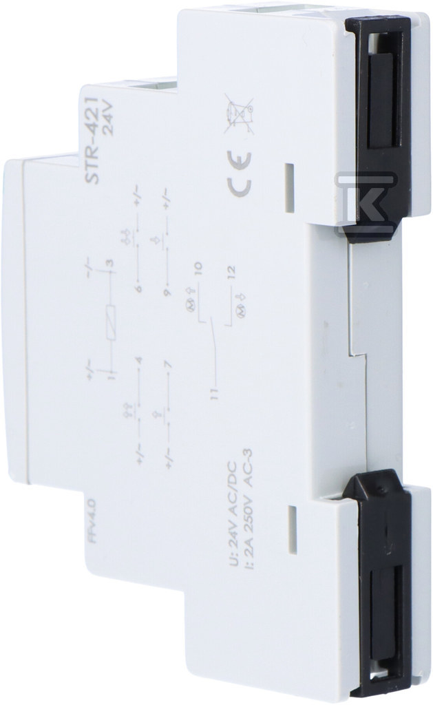 Sterownik rolet STR-421 dwuprzyciskowy, Un=24V AC, 8A, 1 moduł STR-421-24V - obrazek 3