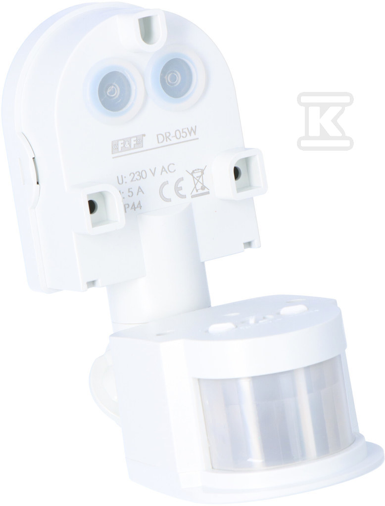 Czujnik ruchu DR-05 W podczerwony, biały, natynkowy, 230V AC, 1000W DR-05W - obrazek 1