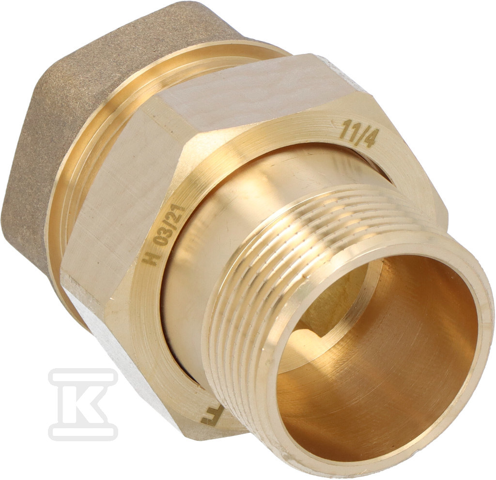 Śrubunek mosiężny 5/4" prosty z oringiem SGU9 - obrazek 1