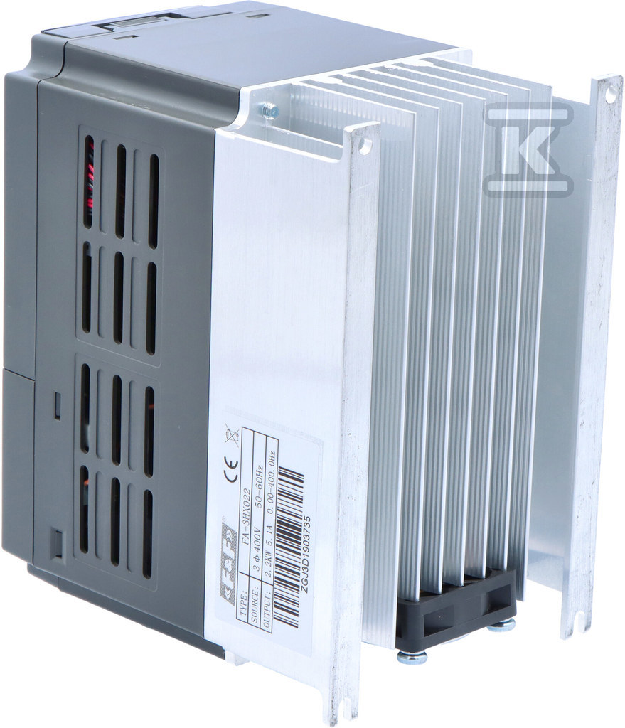Falownik trójfazowy Uwe=3x400V AC, Iwe=7A, Uwy=3x400V AC, Iwy=5A, Pmax=2,2kW FA-3H022 - obrazek 2