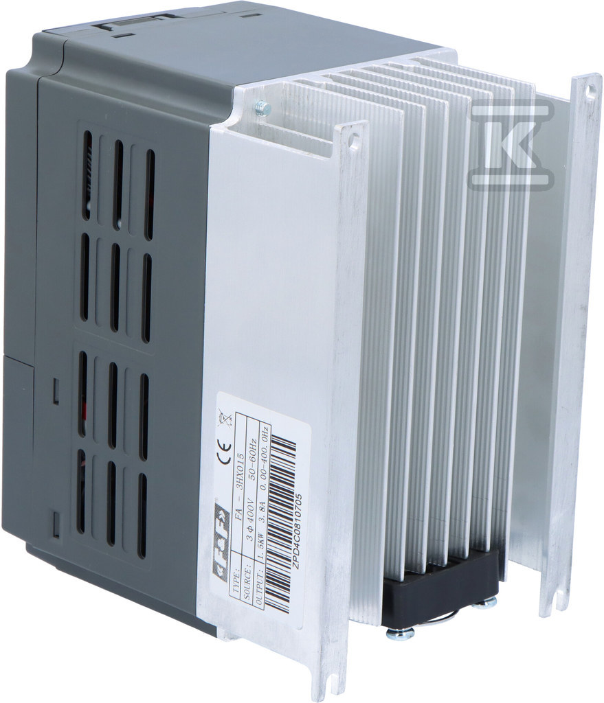 Falownik trójfazowy Uwe=3x400V AC, Iwe=5A, Uwy=3x400V AC, Iwy=3,7A, Pmax=1,5kW FA-3HX015 - obrazek 3