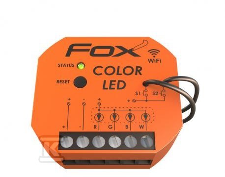Sterownik oświetlenia kolorowego (RGBW) LED 12/24V Wi-Fi Color LED FOX WI-RGBW-P - obrazek 2