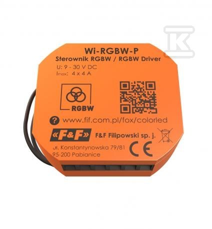 Sterownik oświetlenia kolorowego (RGBW) LED 12/24V Wi-Fi Color LED FOX WI-RGBW-P - obrazek 3