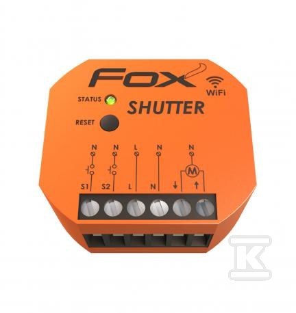 Dopuszkowy sterownik rolet Wi-Fi SHUTTER FOX z silnikiem 230V WI-STR1S2-P - obrazek 2