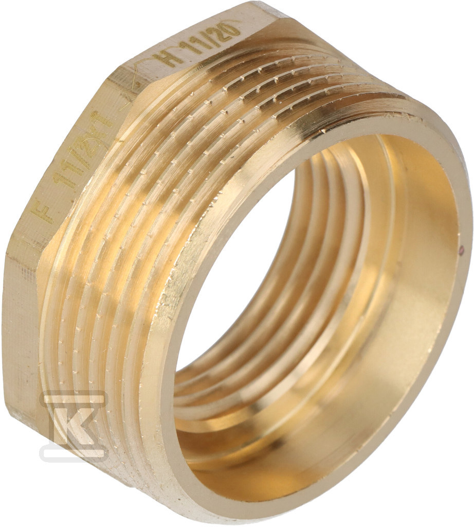 Redukcja mosiężna 6/4"x1" żółta R07Z - obrazek 2