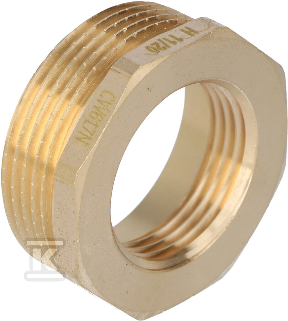 Redukcja mosiężna 6/4"x1" żółta R07Z - obrazek 1