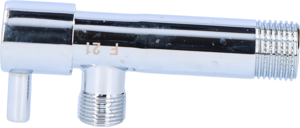 Zawór kątowy z głowicą ceramiczną 1/2"x3/8", uchwyt metalowy Z1238C - obrazek 3