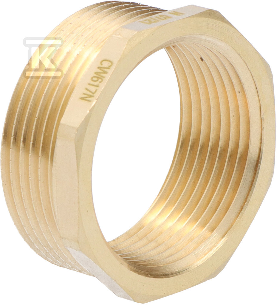 Redukcja mosiężna 6/4"x5/4" żółta R08Z - obrazek 1