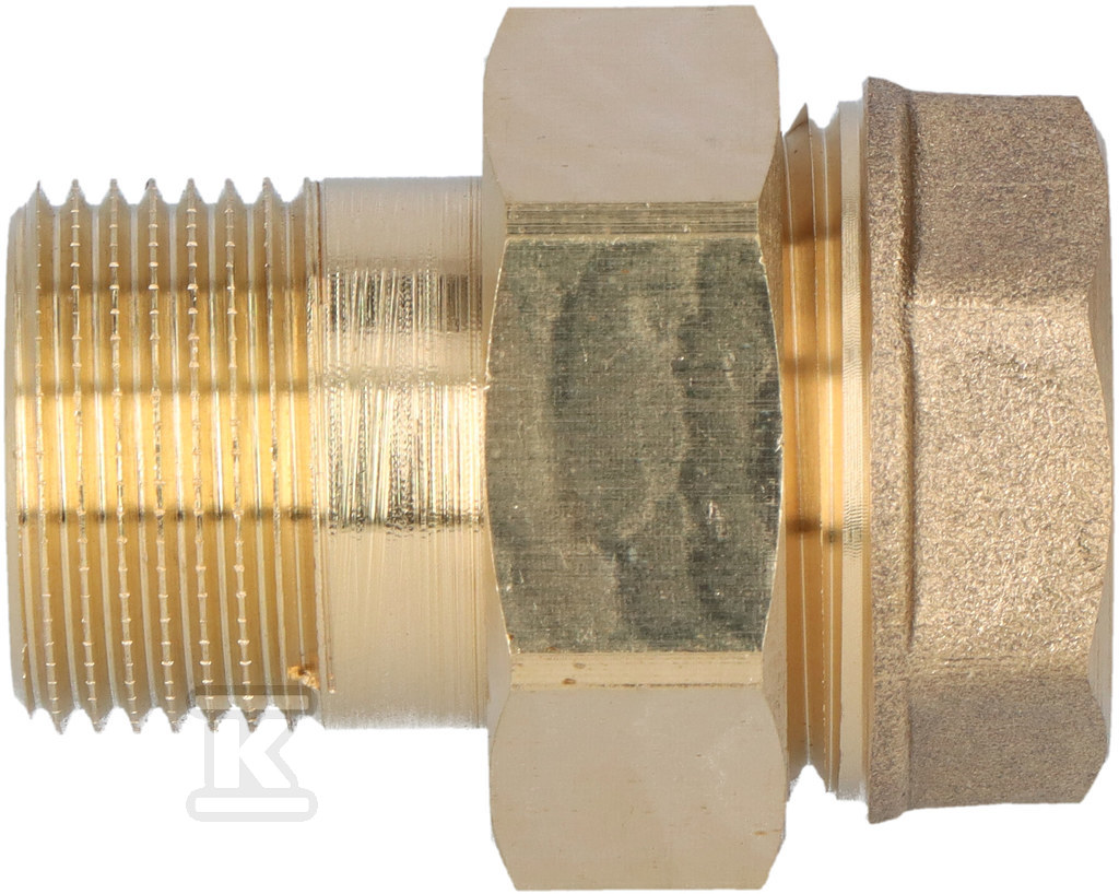 Śrubunek mosiężny 3/4" prosty z oringiem SGU3 - obrazek 3