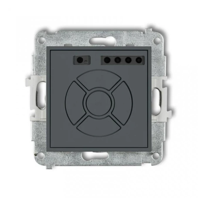 MINI Elektroniczny sterownik roletowy (przycisk centralny/dodatkowy) grafitowy mat 28MSR‑6