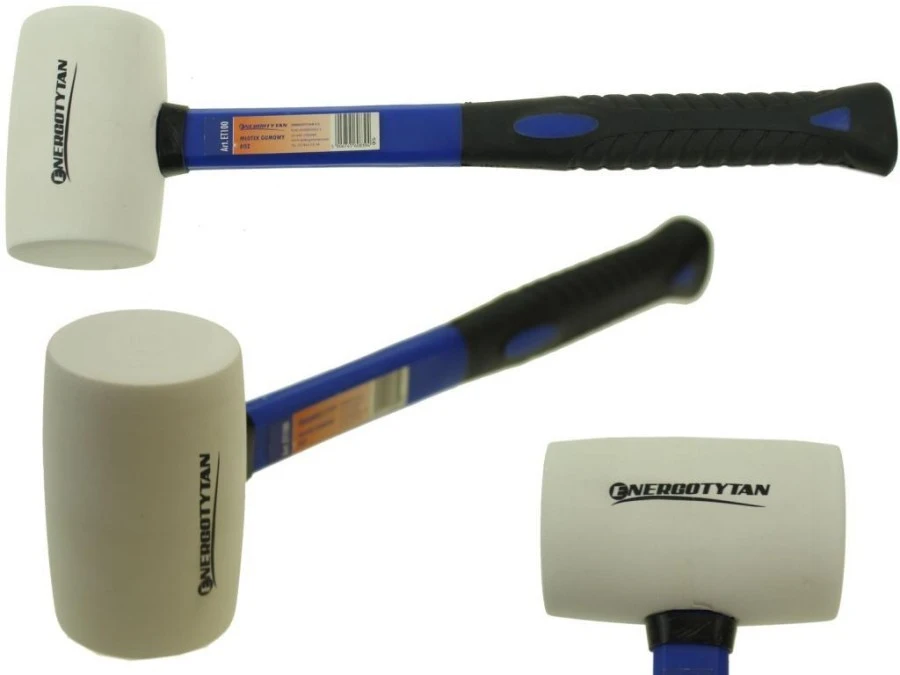 Młotek gumowy 80mm / 225g / ET100 ENERGOTYTAN - obrazek 1