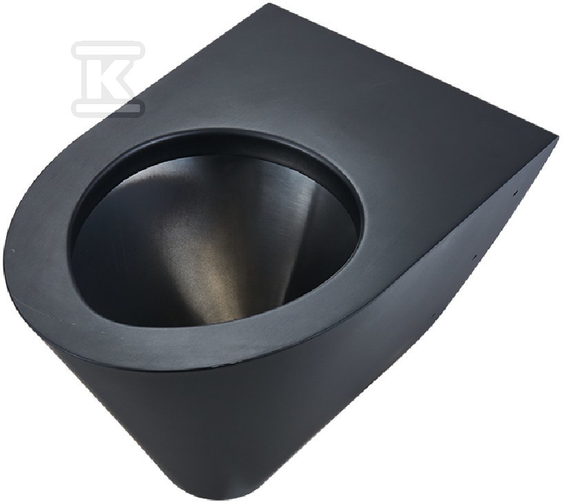 Misa WC wisząca stal szlachetna matowa czarna N13018BL