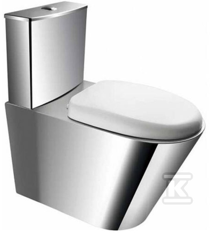 Kompakt WC stojący stal szlachetna matowa UR2A - obrazek 1