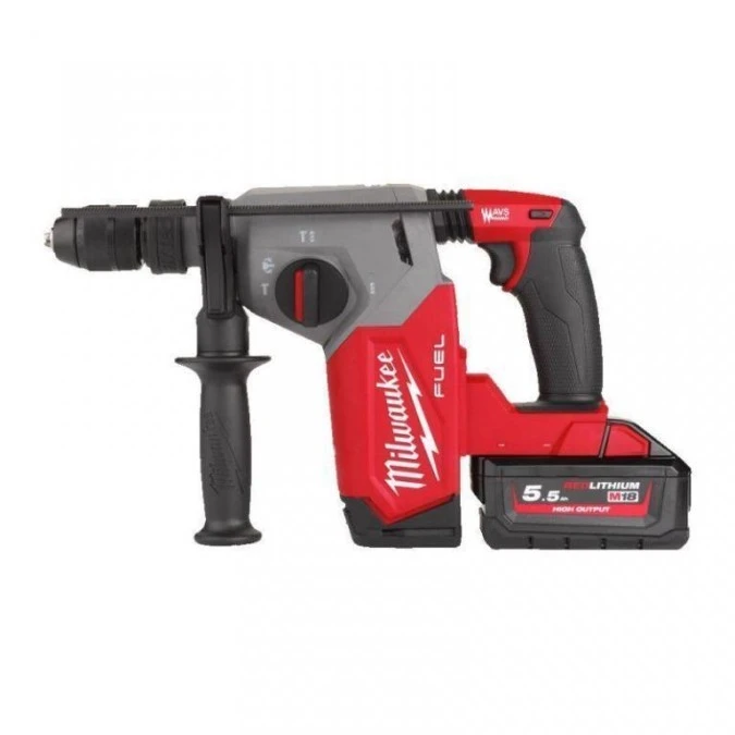 Młot 4‑trybowy SDS‑Plus 18V 5.5Ah FUEL w walizce, z 2 akumulatorami i ładowarką M18 FHX‑552X, 4933478889