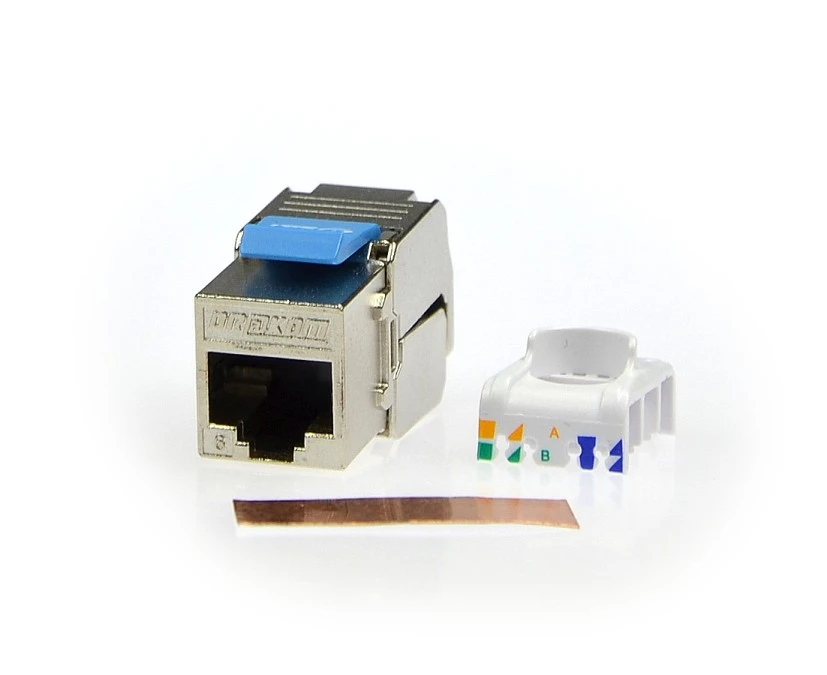 Moduł keystone RJ45 FTP kat.6 ekranowany beznarzędziowy DR@KOM - obrazek 1