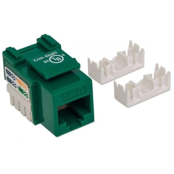 Moduł Keystone RJ45 UTP Cat5e Zielony Punch‑Down - obrazek 2