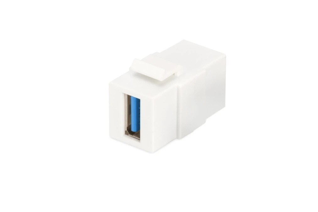 Moduł Keystone USB 3.0 łącznik do gniazd i pustych paneli żeński/żeński biały DN‑93404 - obrazek 1
