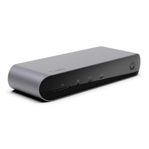 Belkin Thunderbolt 4 Dock Pro, odpowiedni dla 1 monitora (8K @ 60Hz) lub 2 monitorów (4K), porty 4, HDMI, 90W PD, wejście/wyjście audio, w tym MacBook Pro i XPS, Szary Belkin Thunderbolt 4 Dock Pro, odpowiedni dla 1 monitora (8K @ 60Hz) lub 2 monitorów (4K), porty 4, HDMI, 90W PD, wejście/wyjście audio, w tym MacBook Pro i XPS, Szary