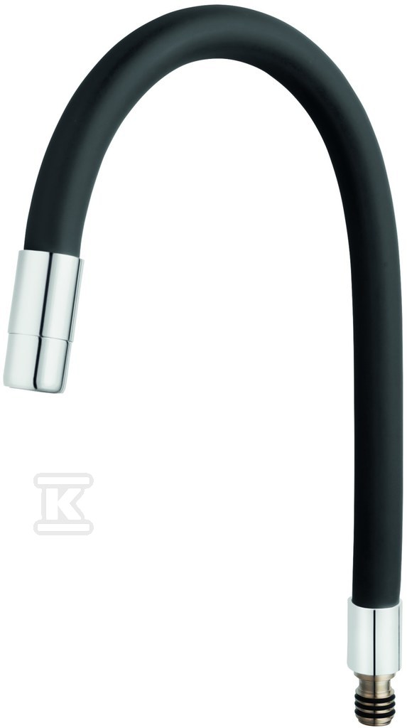 Wylewka Elastico do baterii zlewozmywakowej, czarna W100B-B - obrazek 1