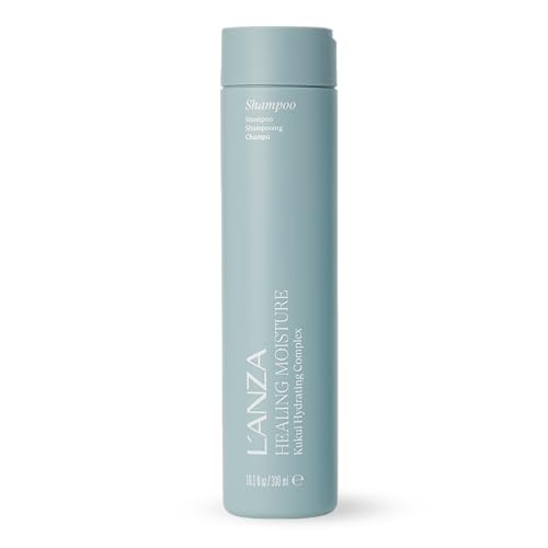 L’ANZA Healing Moisture Szampon z Kremu Tamanu, Oczyszcza, Nawilża i Odświeża Suche Szorstkie Włosy, Bogaty w Olej Tahitańskich Orzechów bez Siarczanów, Parabenów Glutenu (300 ml)