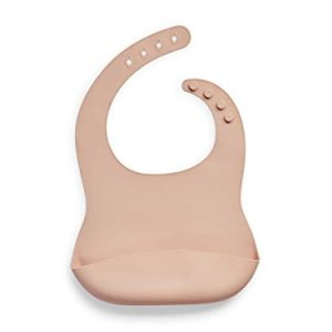 Jollein Silikon śliniaczek, długość 26 cm x 21 szerokość, blady różowy Jollein Silikon śliniaczek, długość 26 cm x 21 szerokość, blady różowy