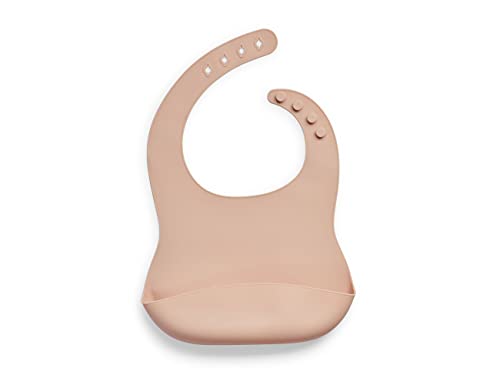 Jollein Silikon śliniaczek, długość 26 cm x 21 szerokość, blady różowy