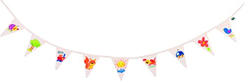 Goki 58636 Girlanda do malowania, biała, długość 110 cm - obrazek 1
